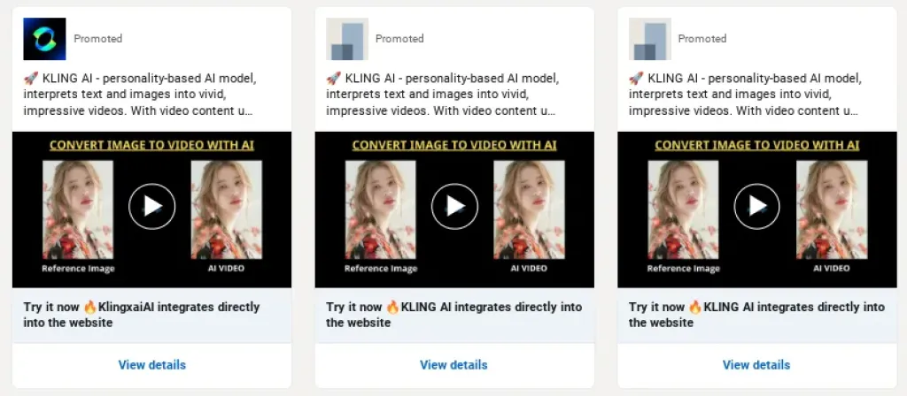 Examples of malicious Facebook ads