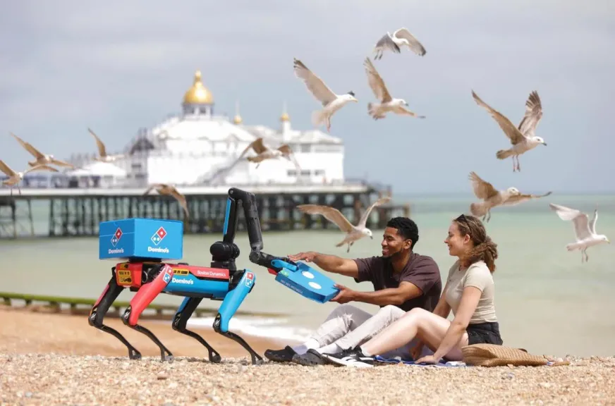 a robot dog to deliver pizza