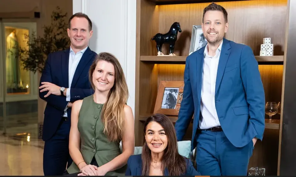 Pictured from left to right: Kristian Toivanen,  Aurelia van Lynden, Rasha Lababidi, Dan Clayton