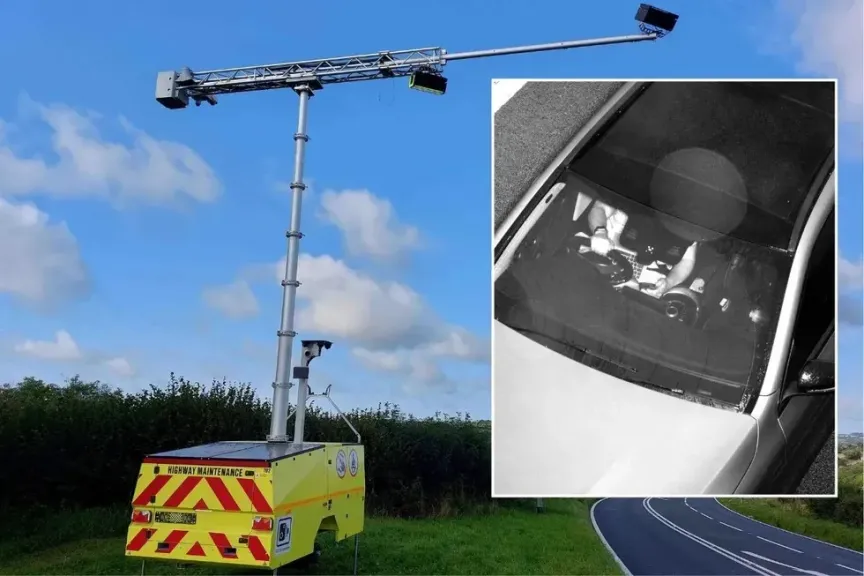 What do the new AI road cameras that have caught 10,000 drivers look like